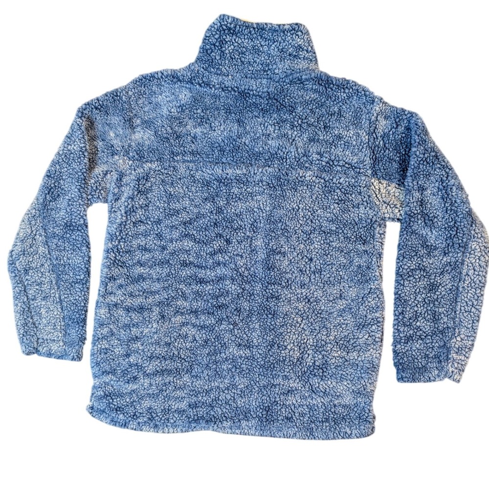 Pressbox UNC Tar Heels Sherpa Fleece Quarter Zip Pullover Blue Women Medium - Picture 6 of 6